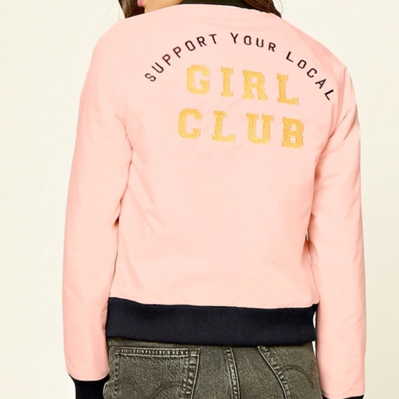 Barbie Pink Bomber Jacket | California Varsity Style Retro 50s Medium - Picture 5 of 11